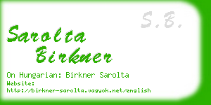 sarolta birkner business card